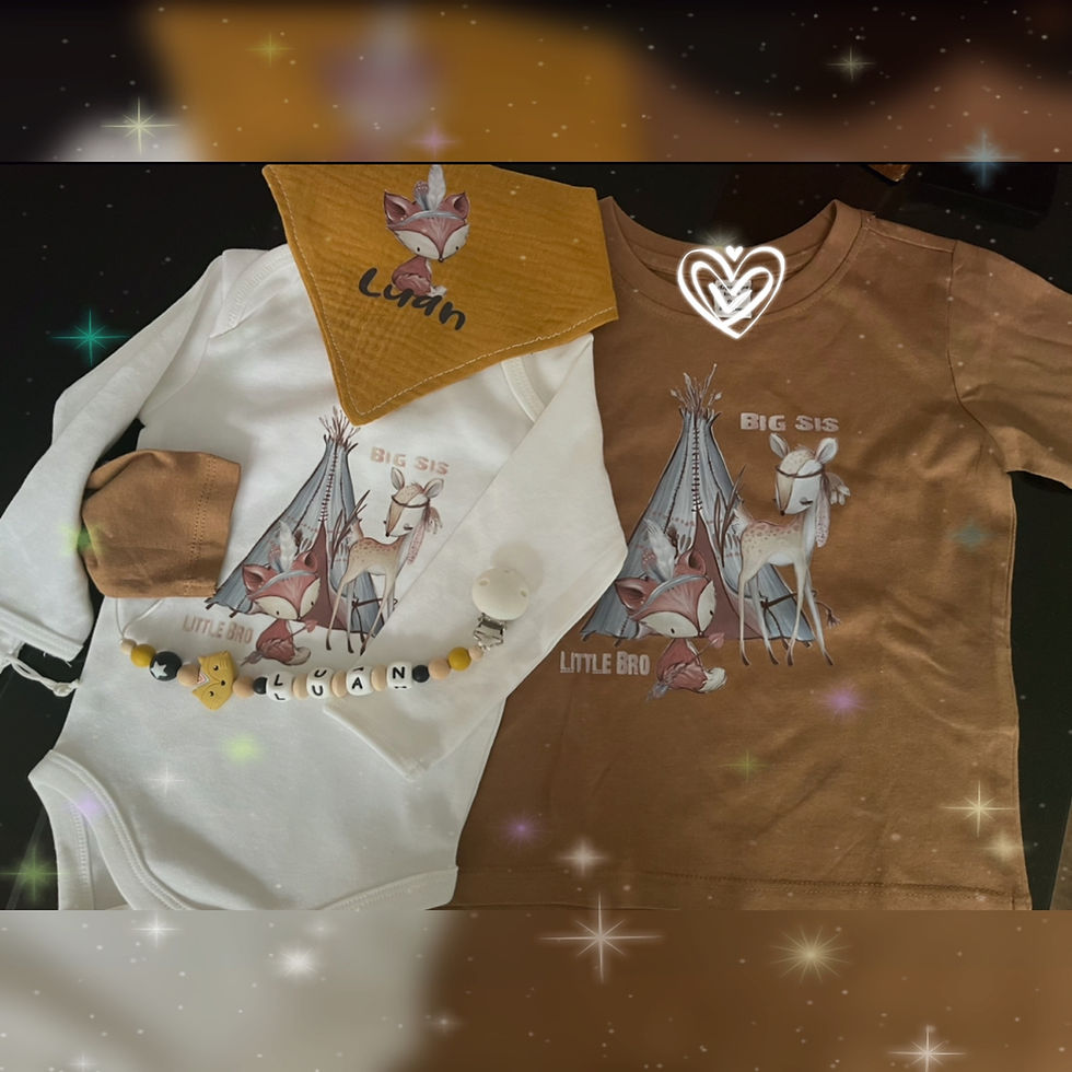 Miniaturbild: Baby-Geschenkset Body/3eck-Tüechli