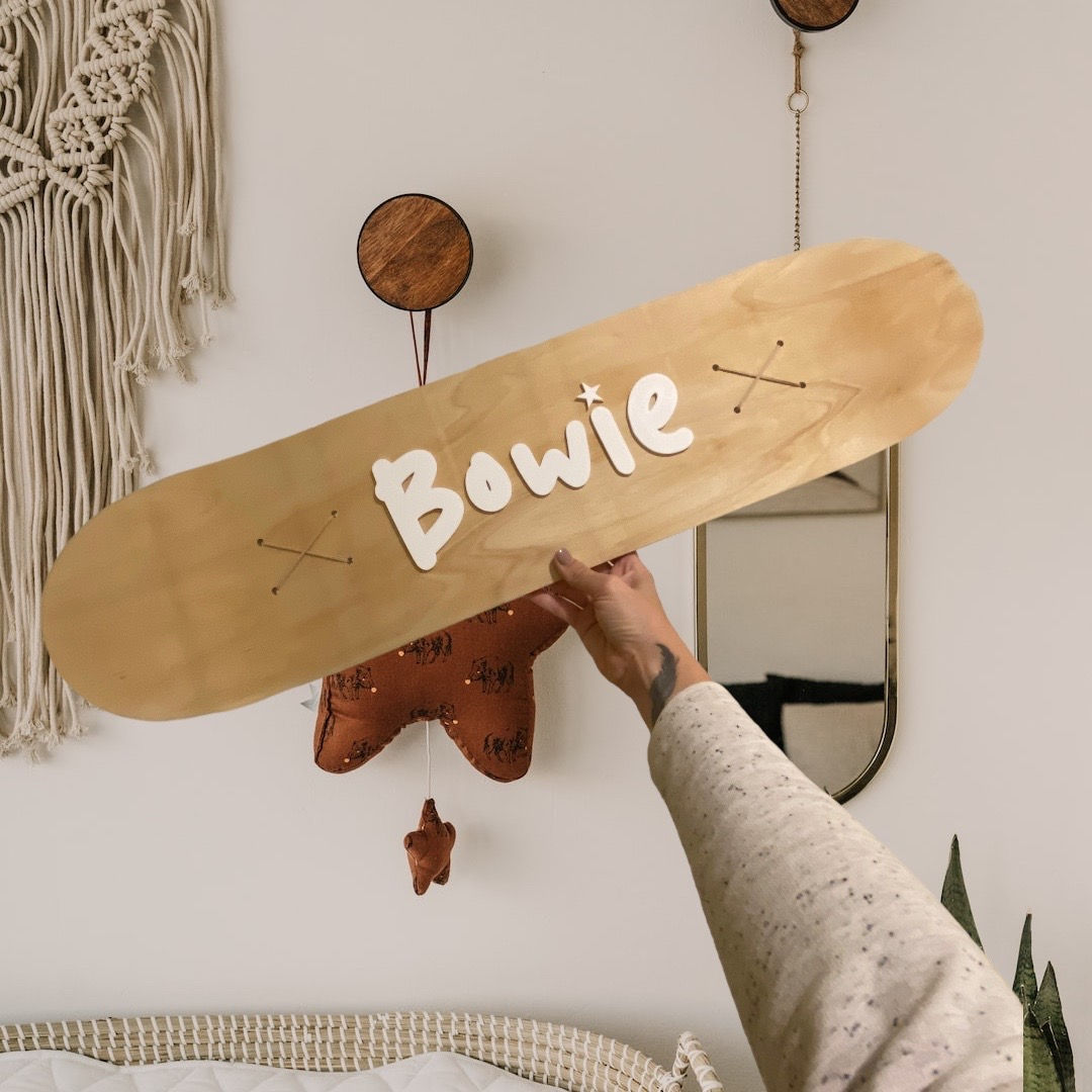 Skateboard Wall Hanging - Personalised