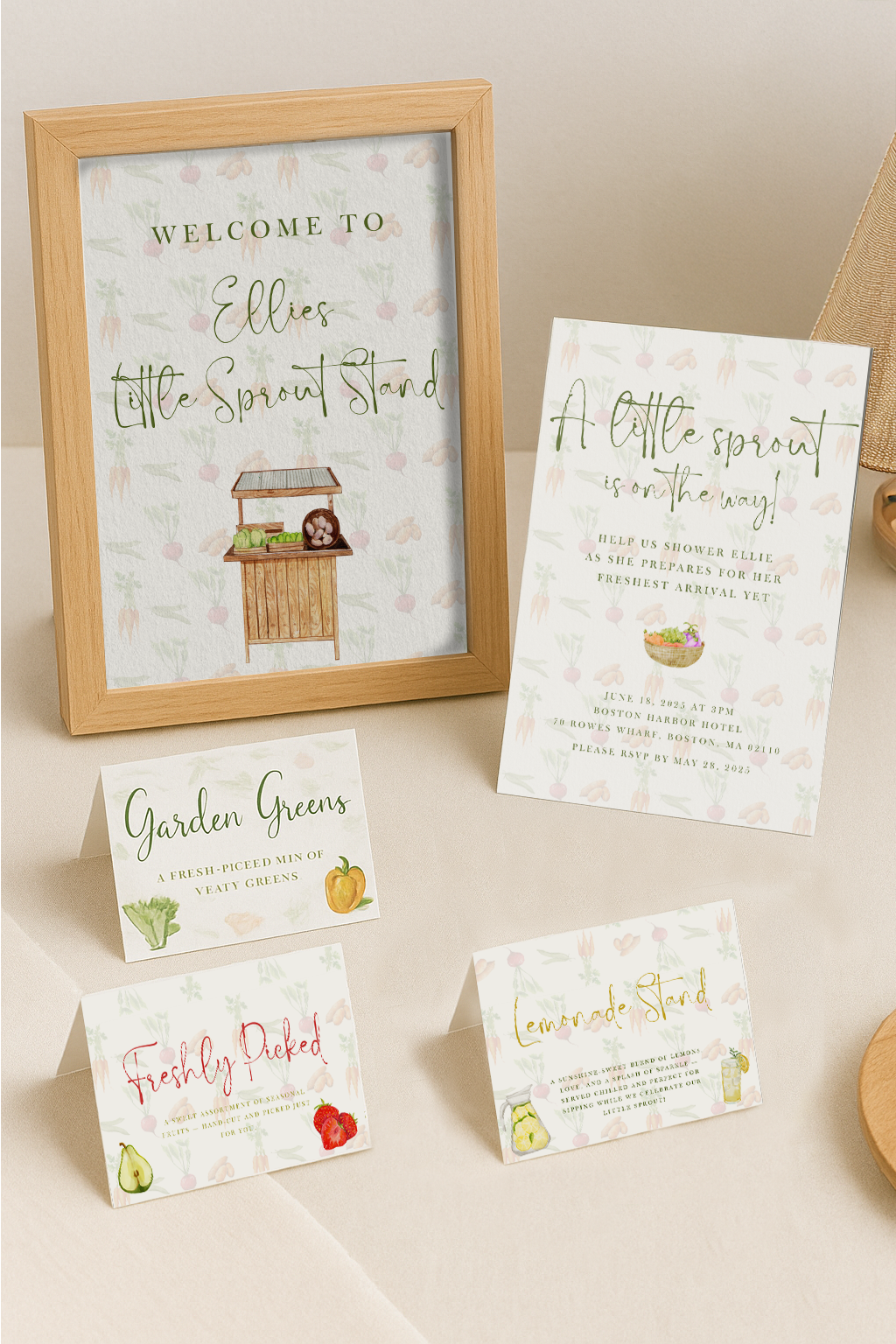 Farmers Market Baby Shower Printable Party Set