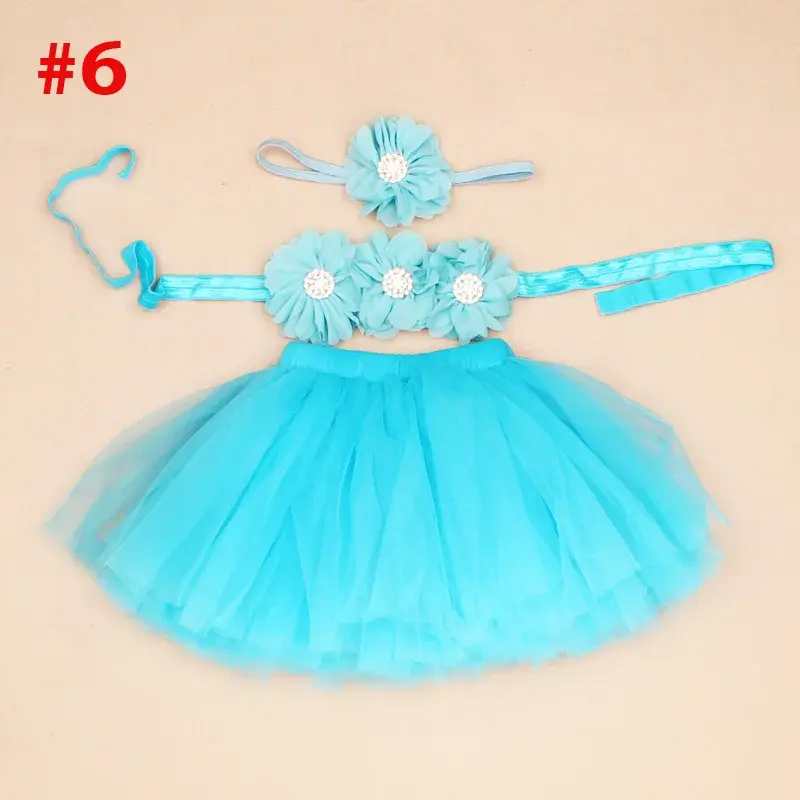 Thumbnail: New Princess Baby Tutu Skirt With Matching Flower Headband and Top