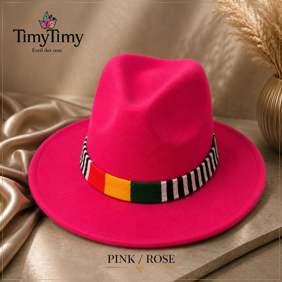 Miniature : Fedora afro-chic ROSE unisexe