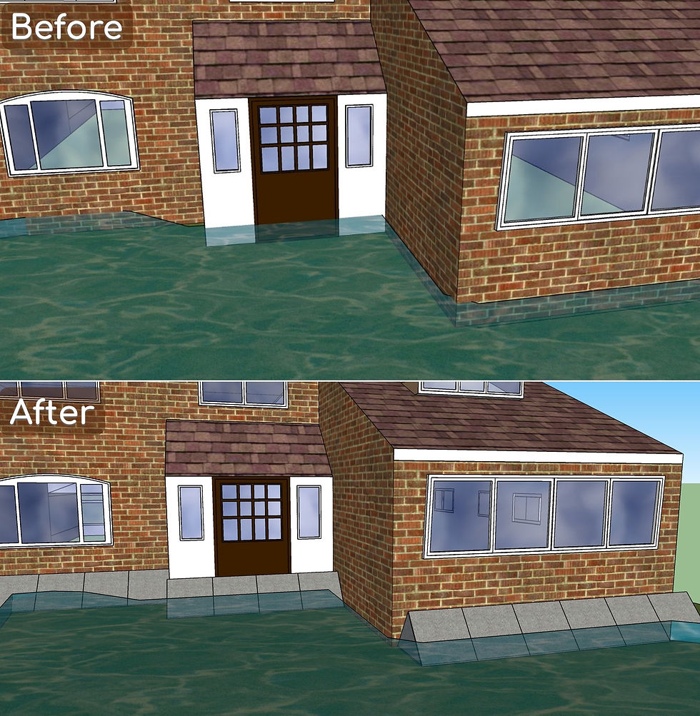 Before & After: House flood prevention