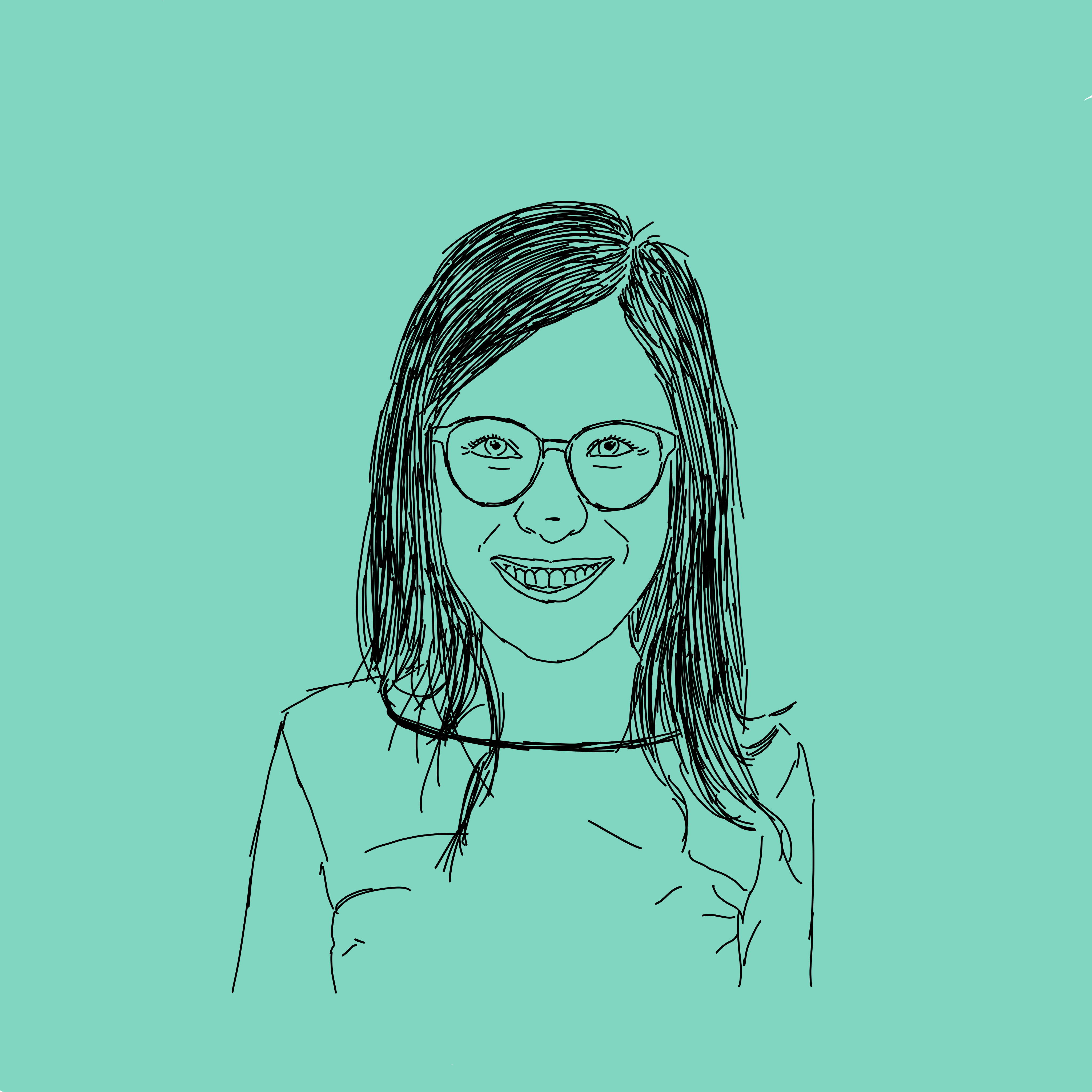 Smiling woman wearing glasses