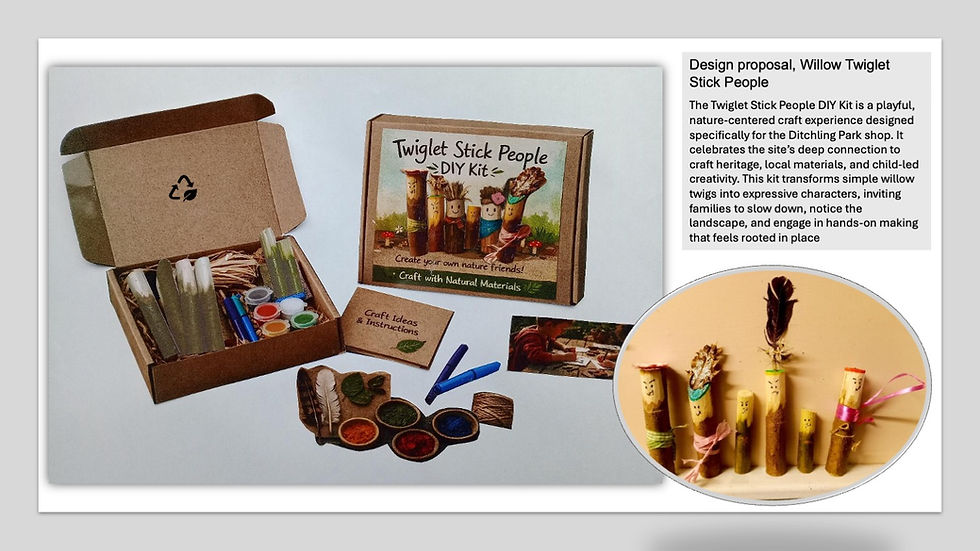 Twiglet Stick People DIY Kit with craft materials and box.