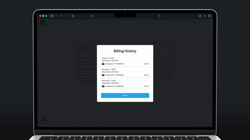 Billing History