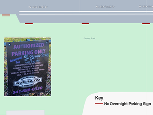 No Overnight Parking at Pioneer Park