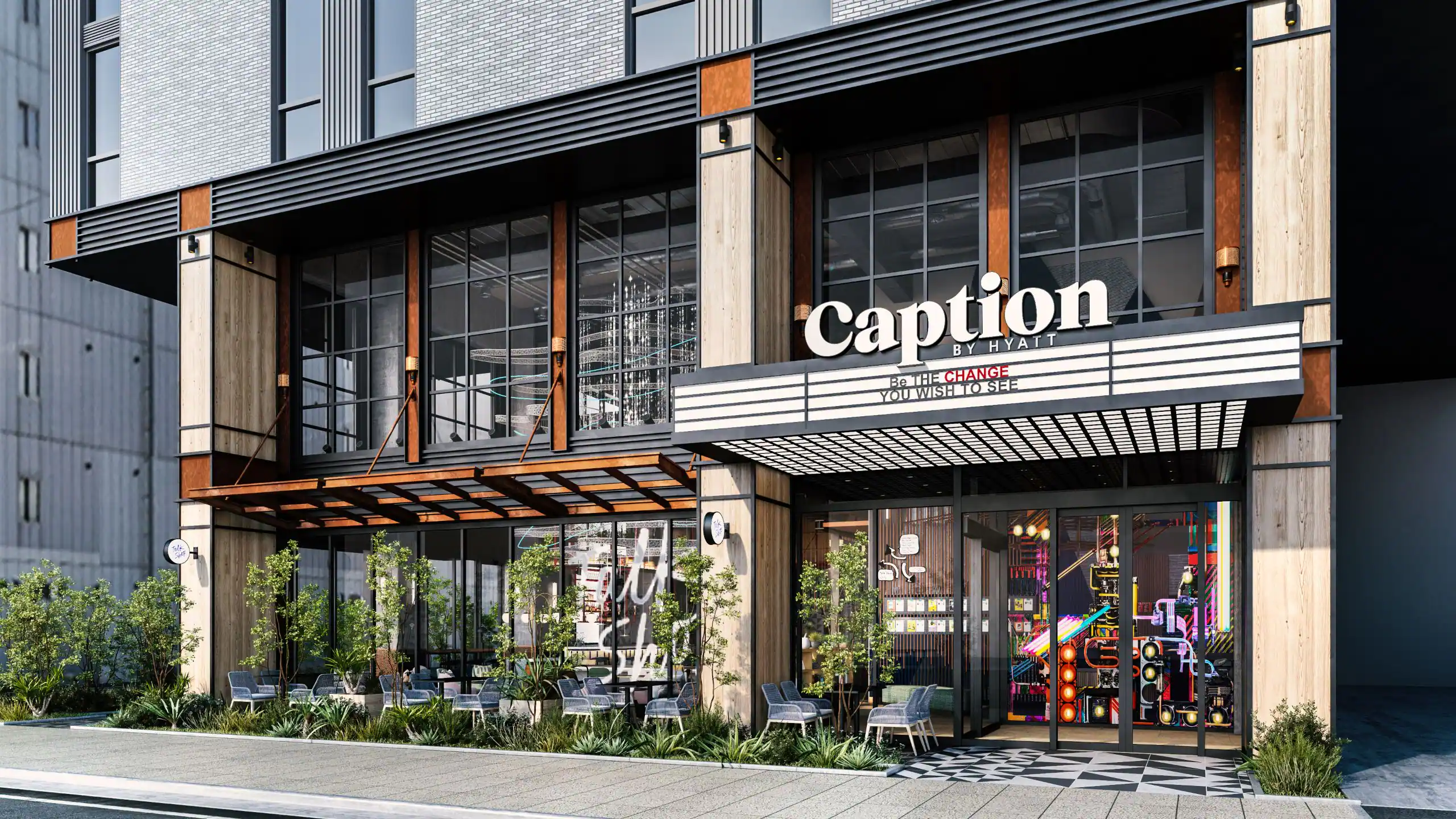 Exterior shot of Caption Hotel in Nashville