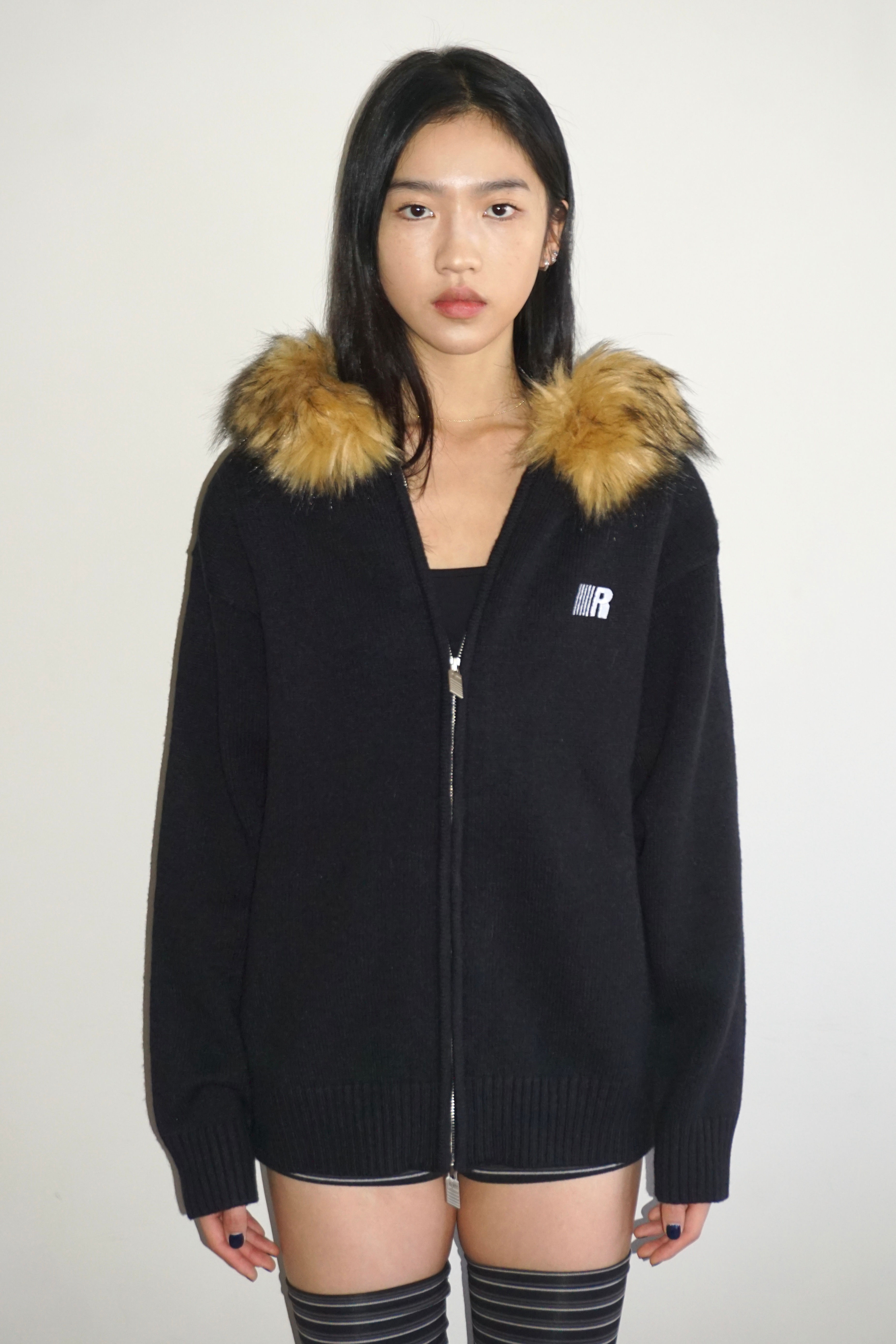 FDR Fur Collar Zip Hoodie
