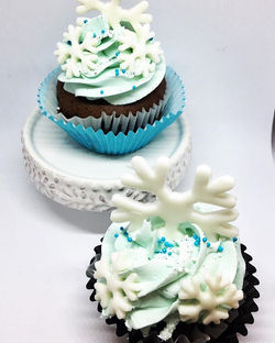 Snowflake Chocolate Lava Cupcake