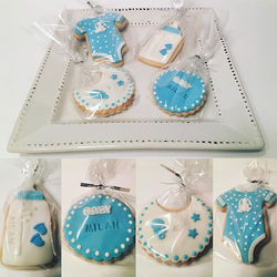 Boy Baby Shower Cookies 💙👶🏻🍼 #cakes