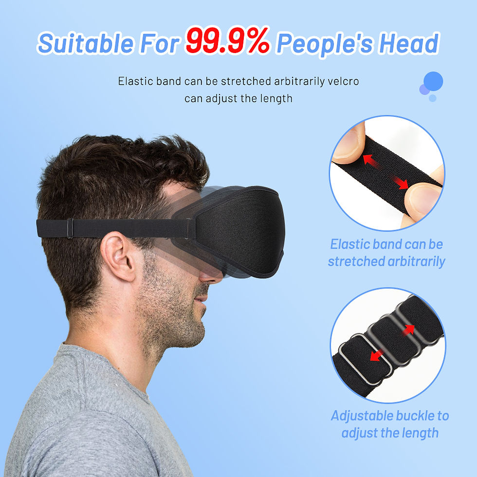 Miniatura: 3D Natural Memory Foam Sleep Mask for Comfort
