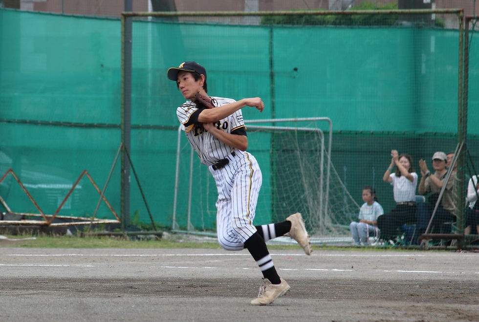 攻守と同点タイムリーバントヒットで活躍した國峯選手(汐見台ラッキー出身3年)