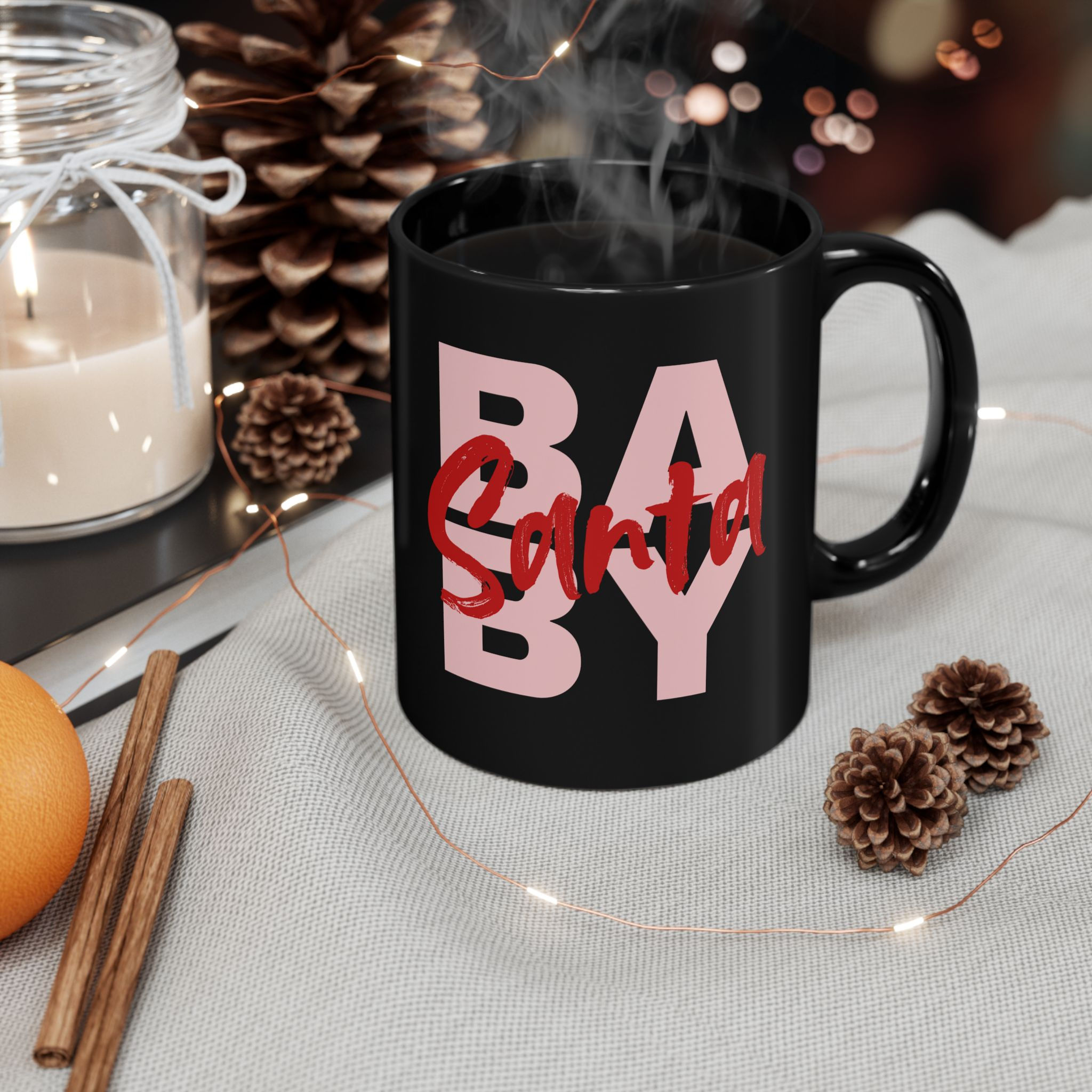 Santa Baby Black Mug (11oz, 15oz)