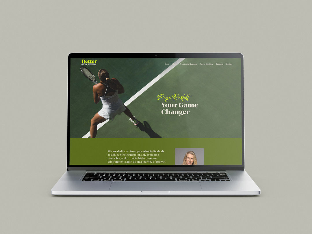 better under pressure website by sarah callesen at dossier website studio auckland