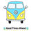 Thumbnail: Good Times Greeting Note Card - VW Bus Retirement Travel Card