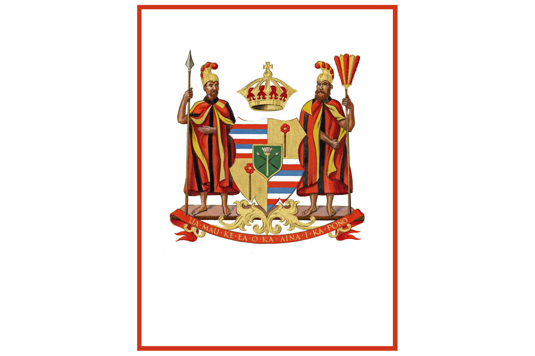 Note Card - Hawaiian Kingdom Coat of Arms