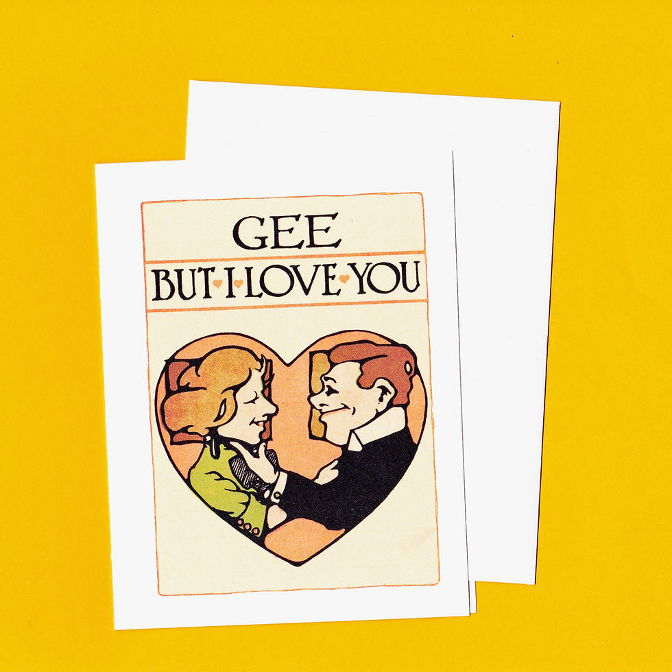 Thumbnail: Romantic Greeting Note Card - Gee But I Love You