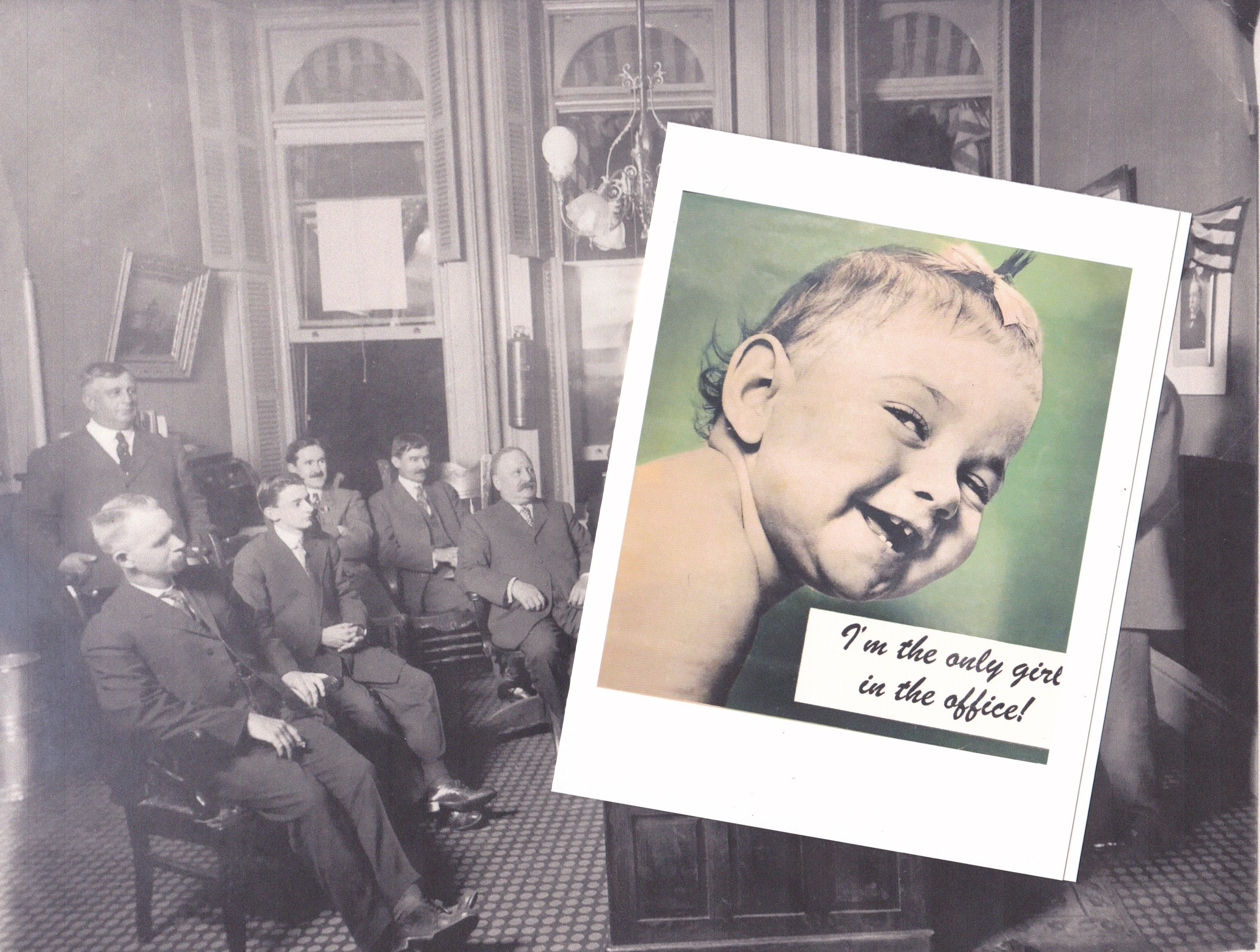 Greeting Note Card - I'm the Only Girl in the Office!