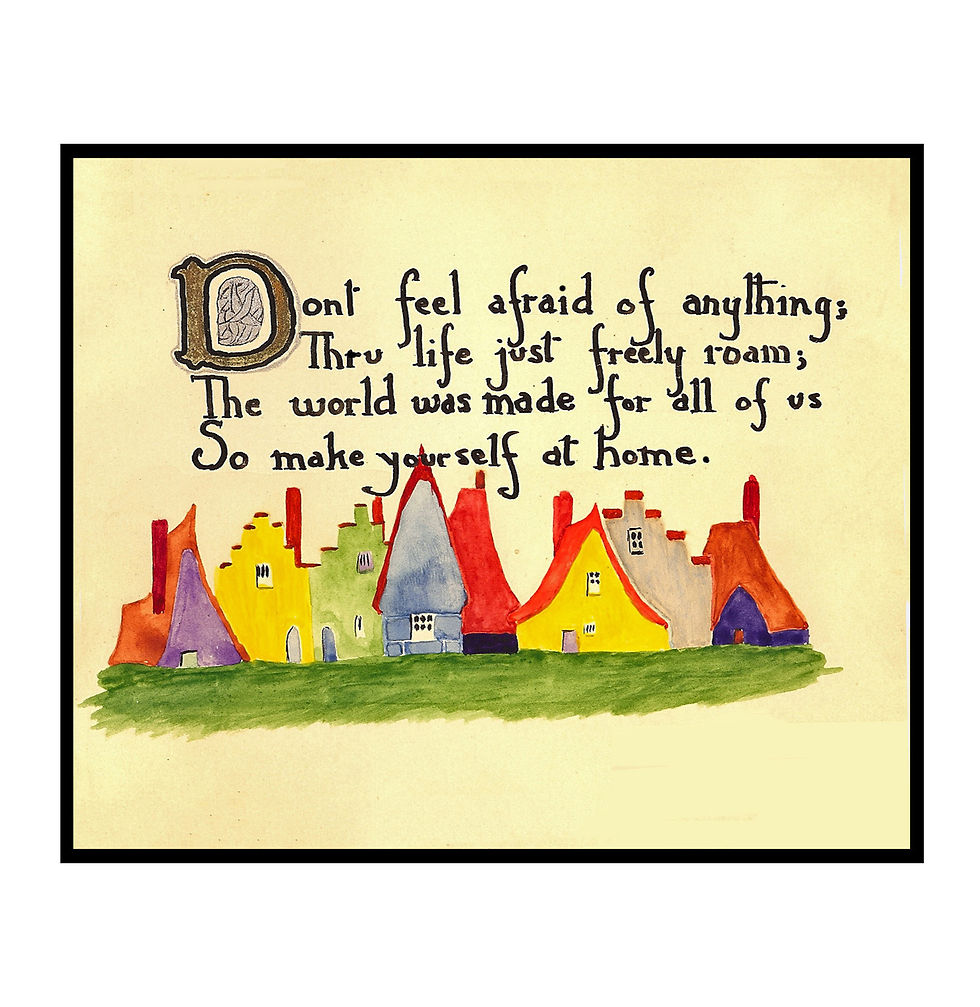 Greeting Note Card - Don't Feel Afraid of Anything