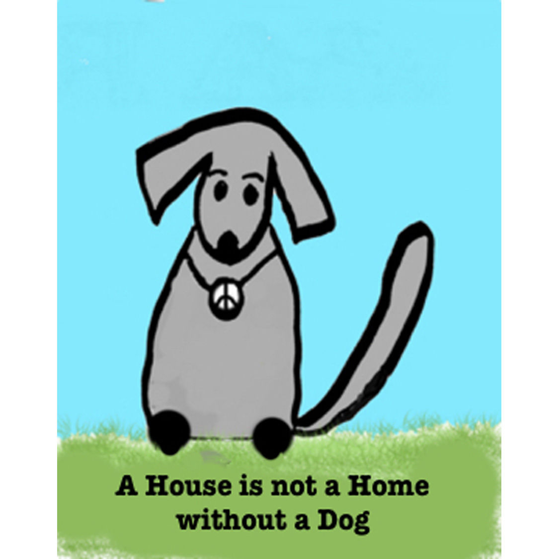 Greeting Card - Dog in the House