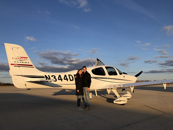 A private pilot after renting one of Madison's best airplanes. A Cirrus SR20