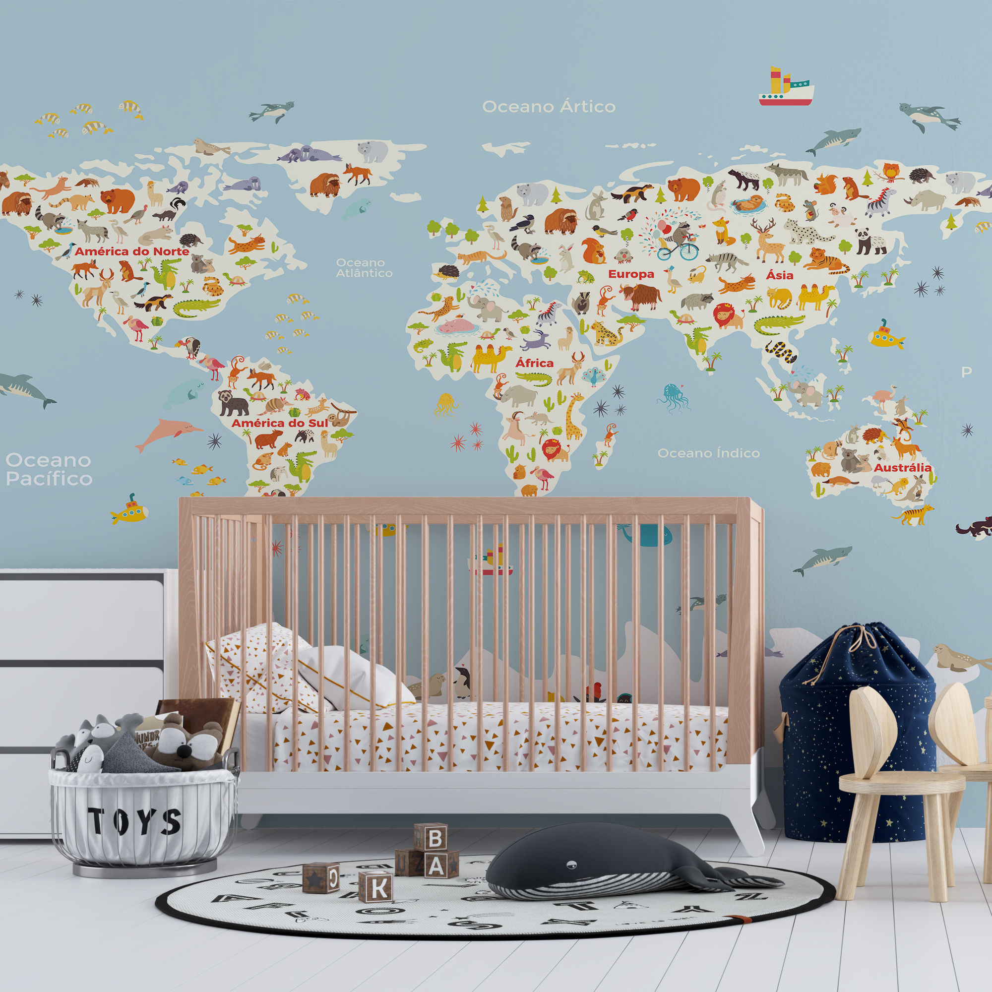 Mapa Animais pelo Mundo