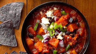 Chorizo Chili with Sweet Potatoes and Black Beans