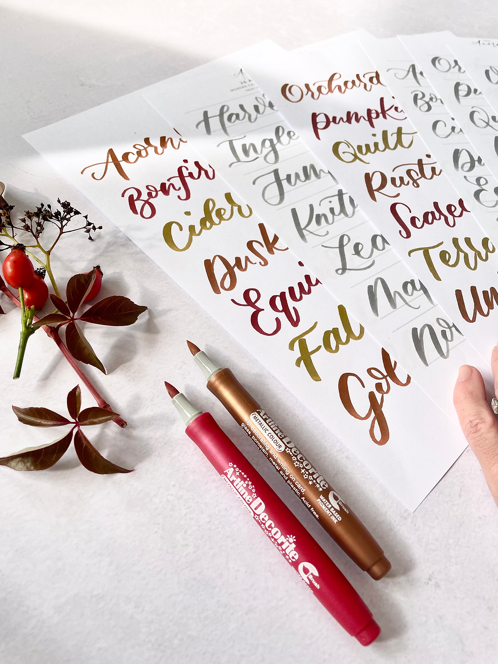 Thumbnail: Autumn Words Calligraphy Template
