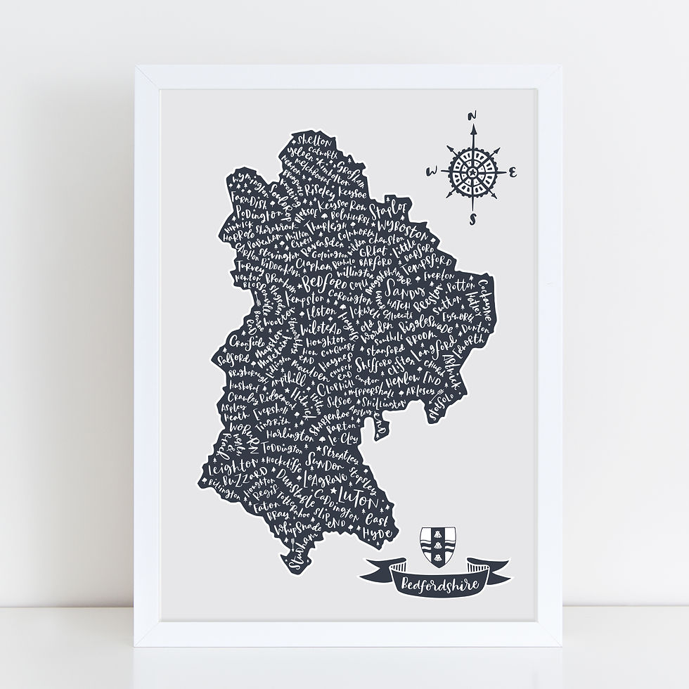 Thumbnail: MAP OF BEDFORDSHIRE