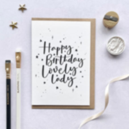 Happy Birthday Lovely lady birthday card