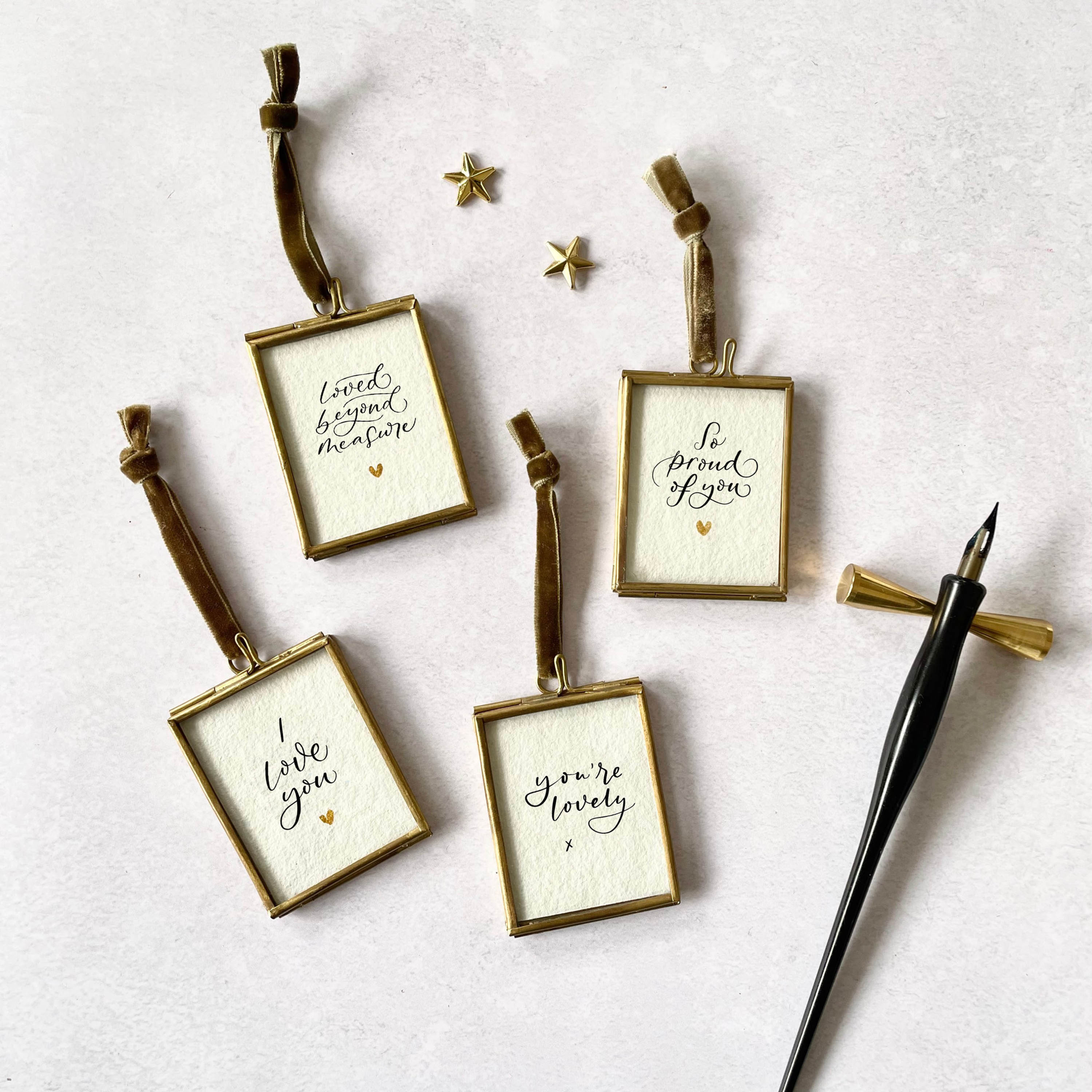Mini Messages - Calligraphy hanging frames