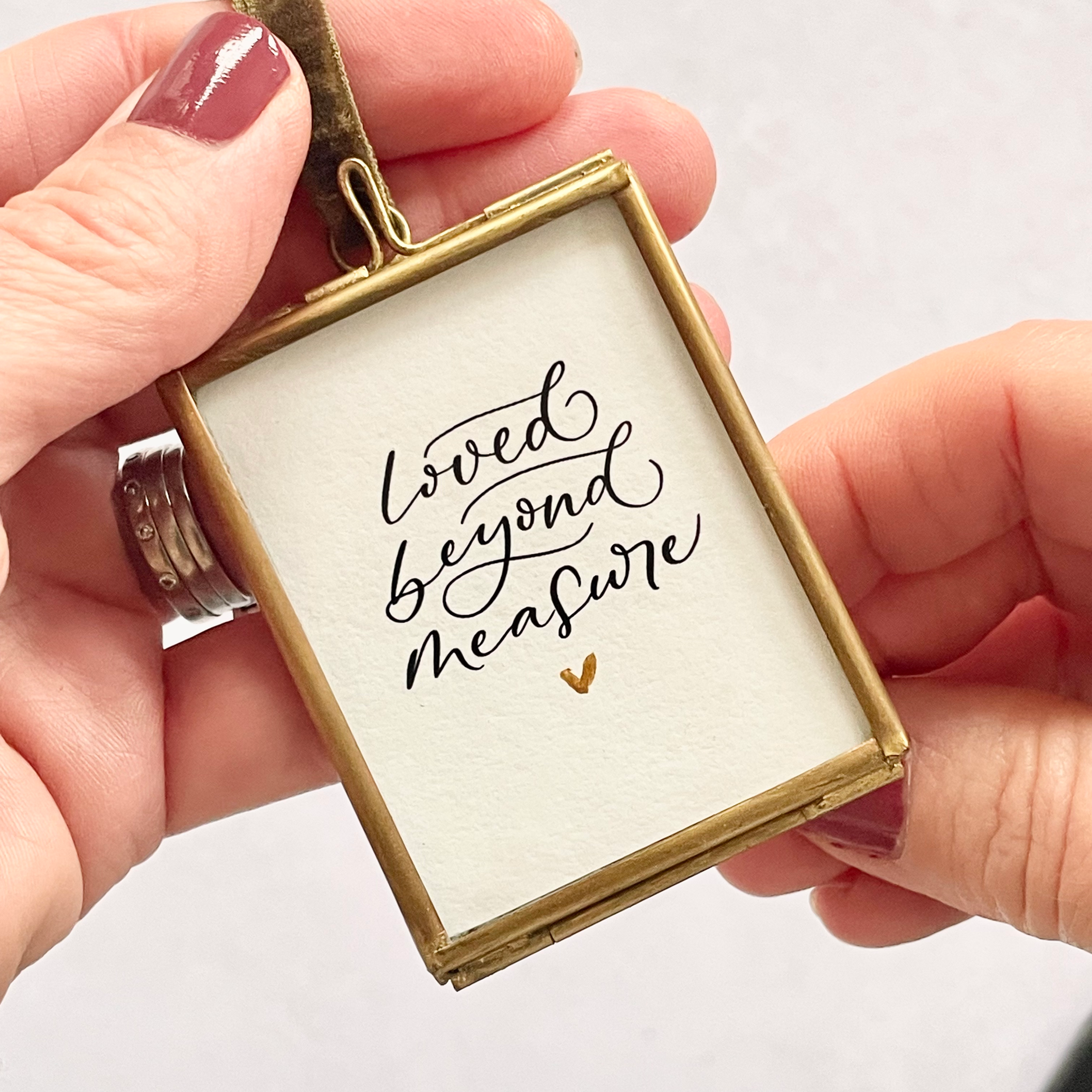 Loved beyond Measure Mini calligraphy frame