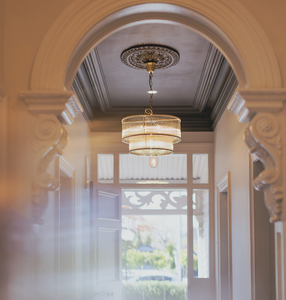 Villa & Co Champion Hallway showing architectural detail
