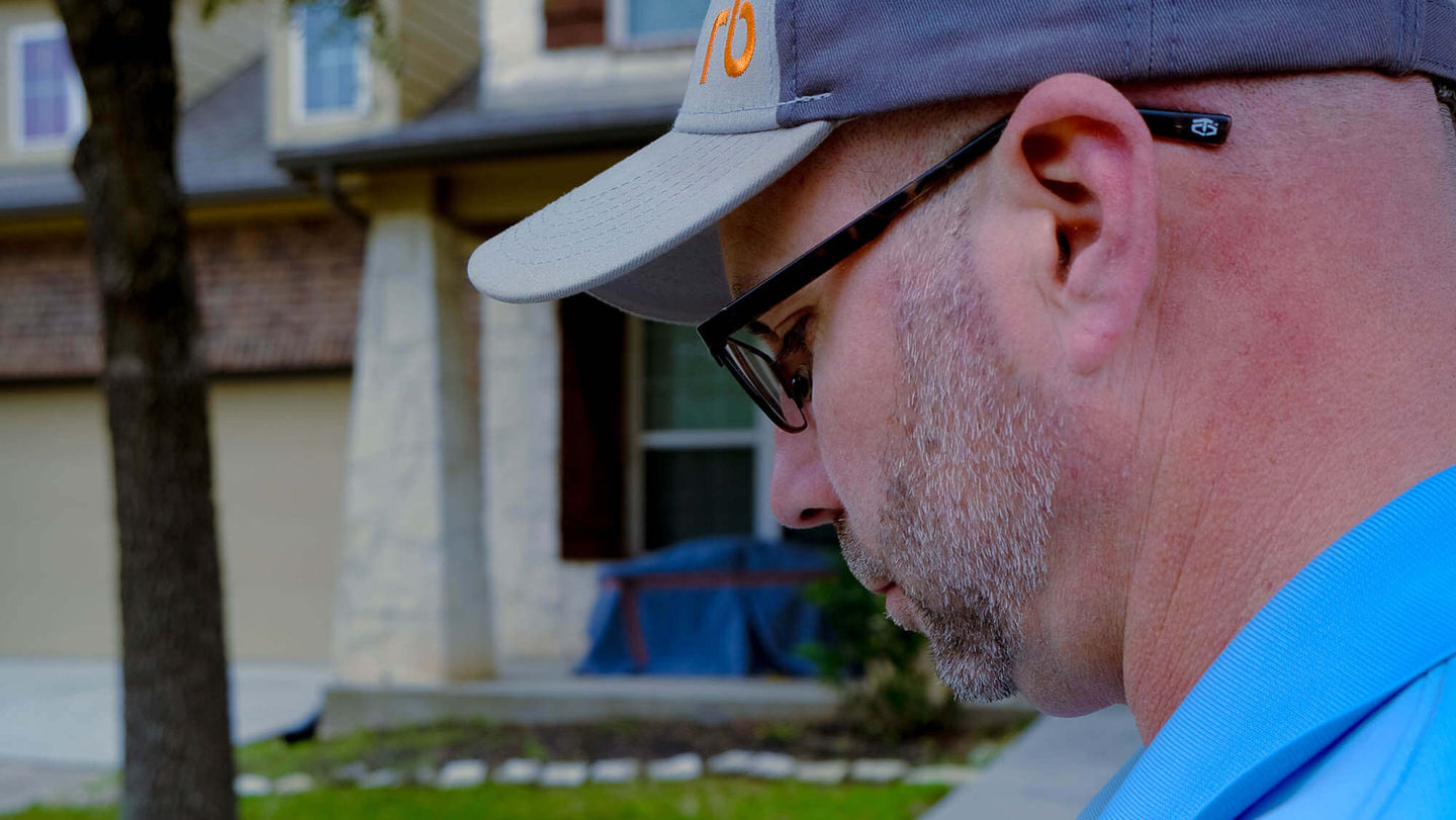 Ryan Andrasek working with drone