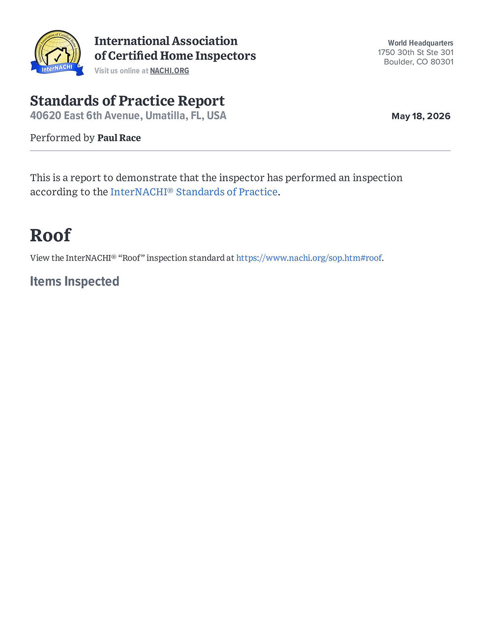 paul race sop report page 1