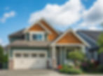dark gray modern colonial house