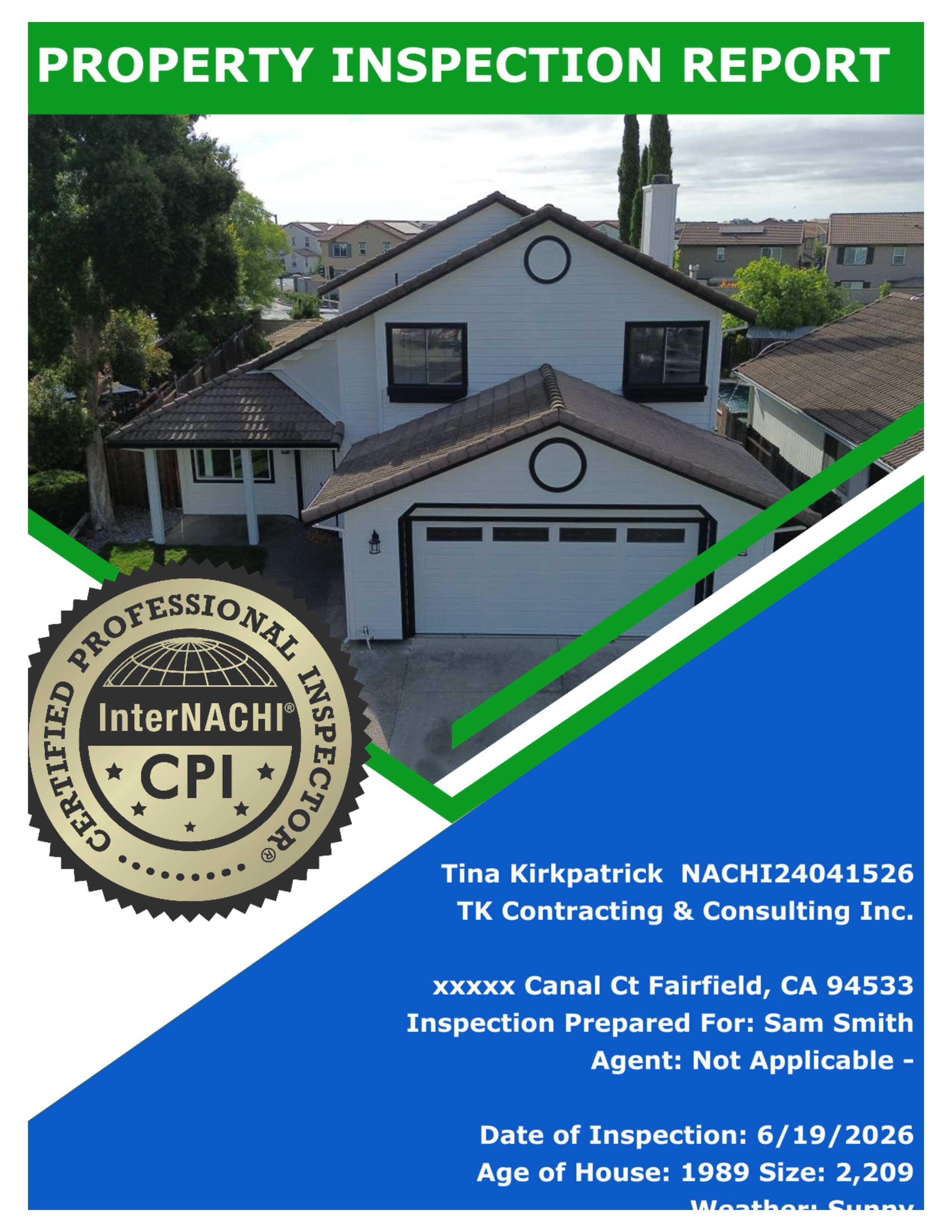 Property Inspection Report Page 1