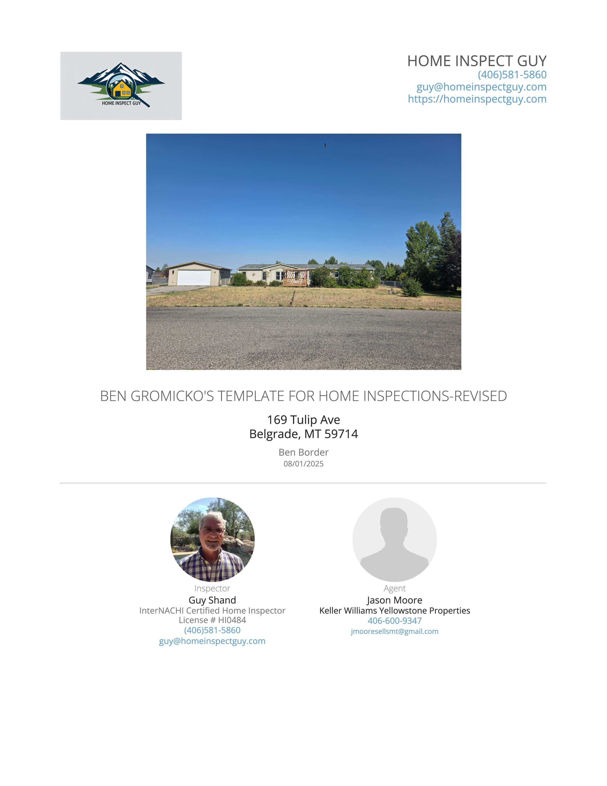 Page 1 Guy Shand Sample Report