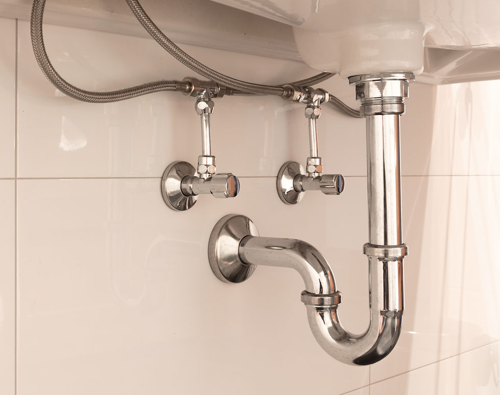pipes under the bathroom sink