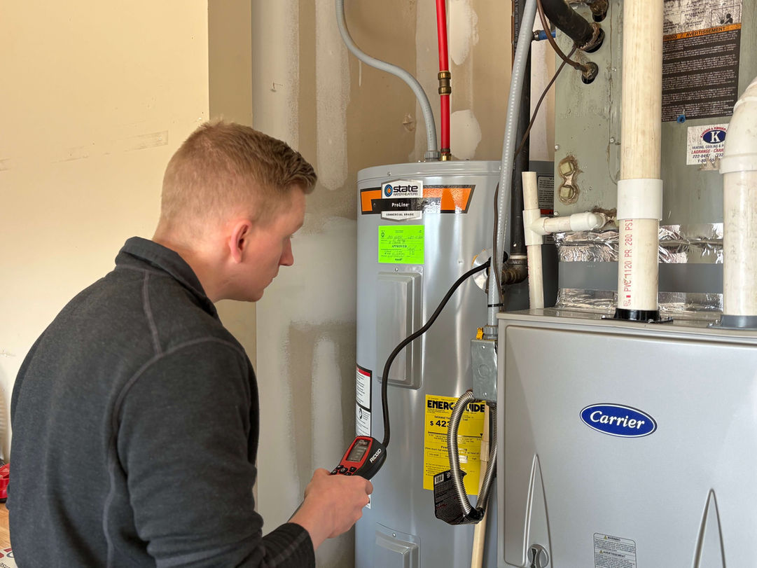 Jeremiah inspecting HVAC