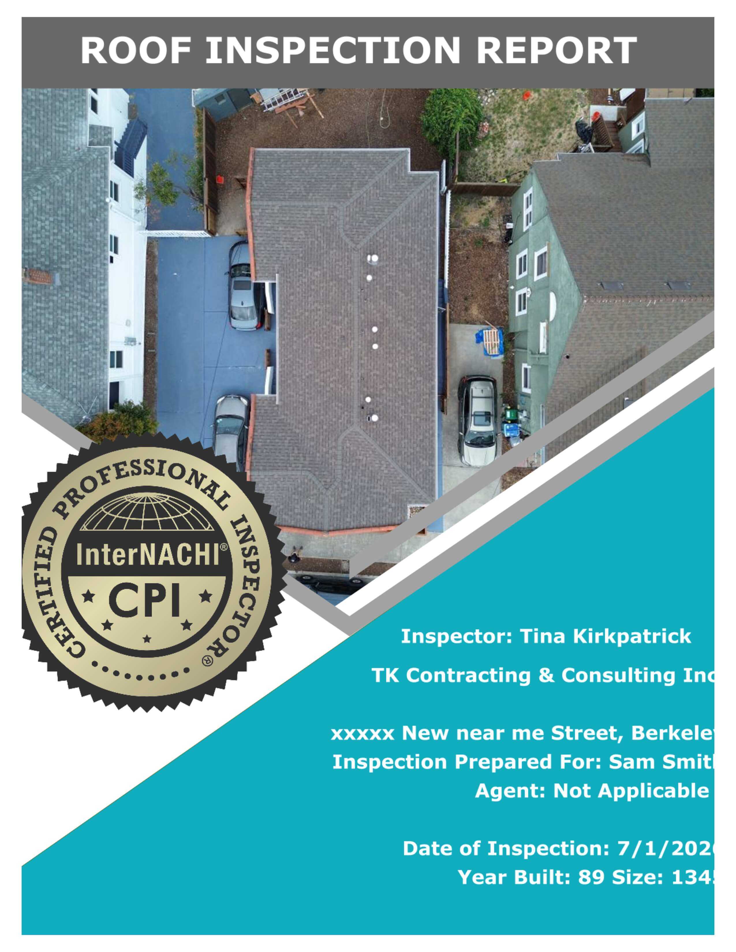 Roof Inspection Report Page 1