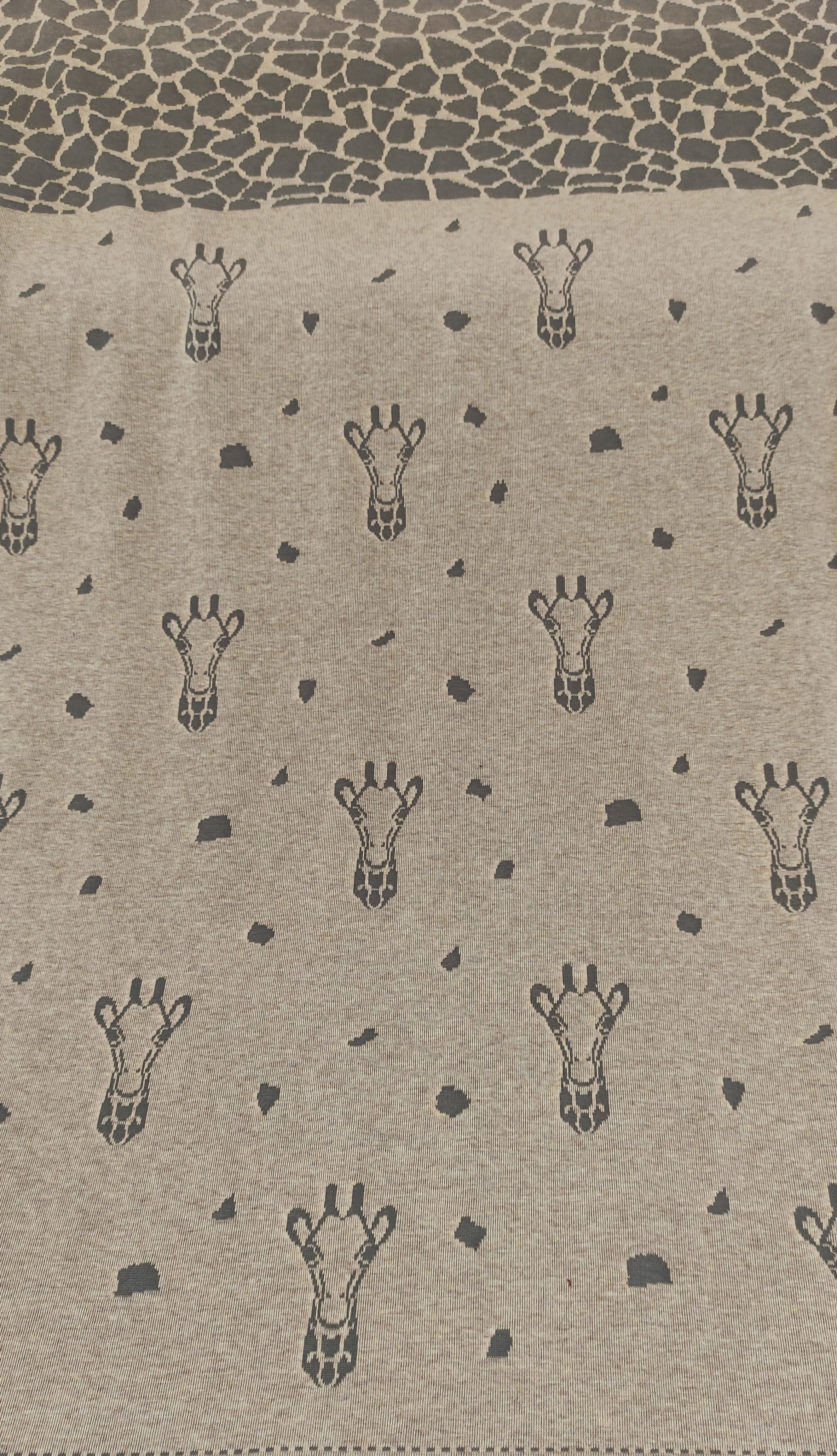 Grey Giraffe Polyester Jersey Panel