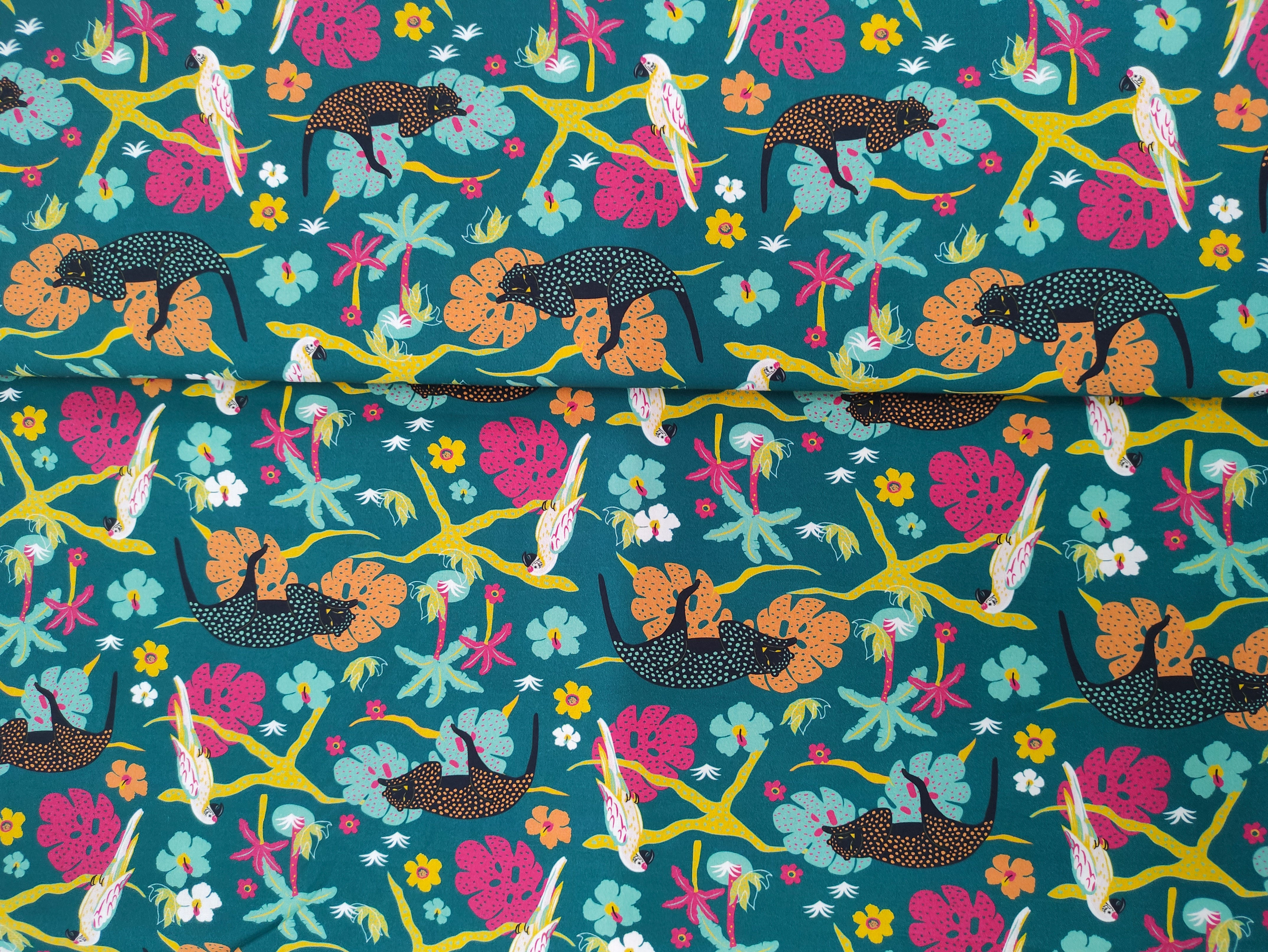 100% Cotton: Jungle Scene