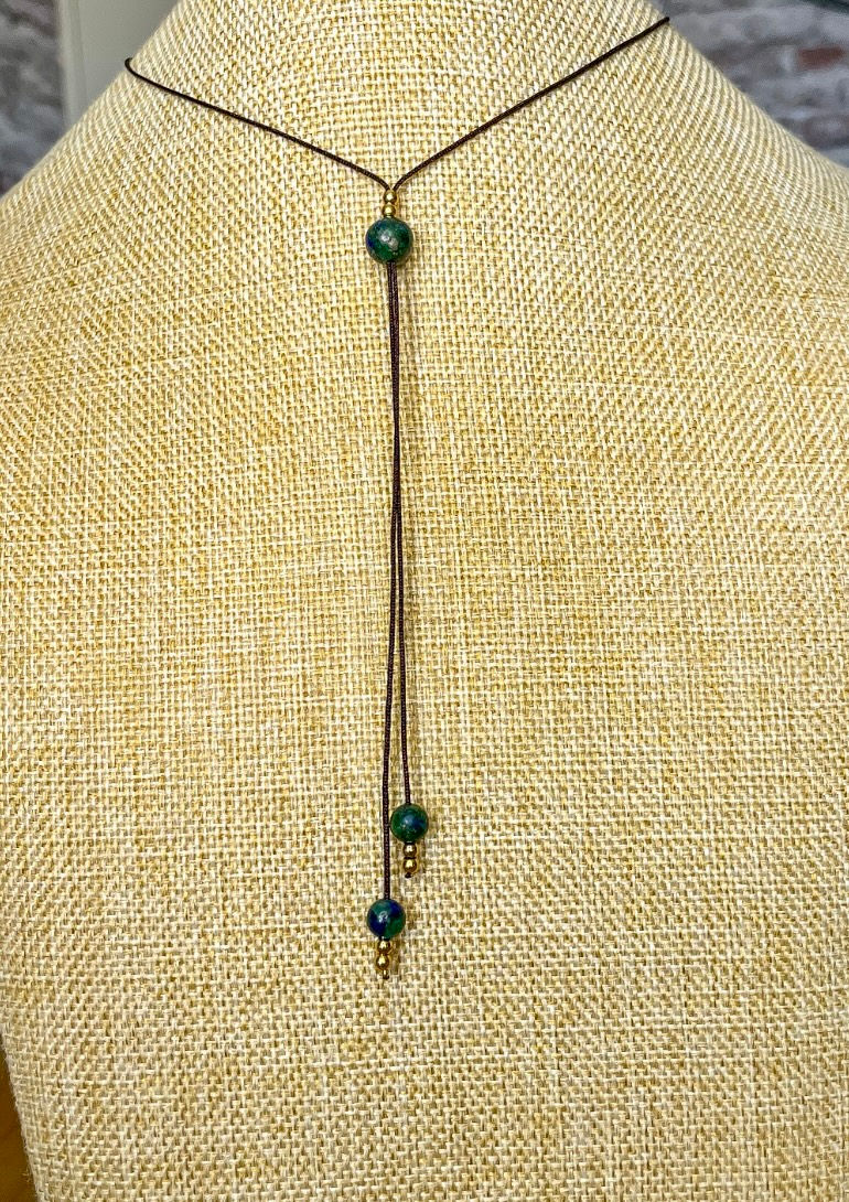 Collier Séléné AZURITE-MALACHITE