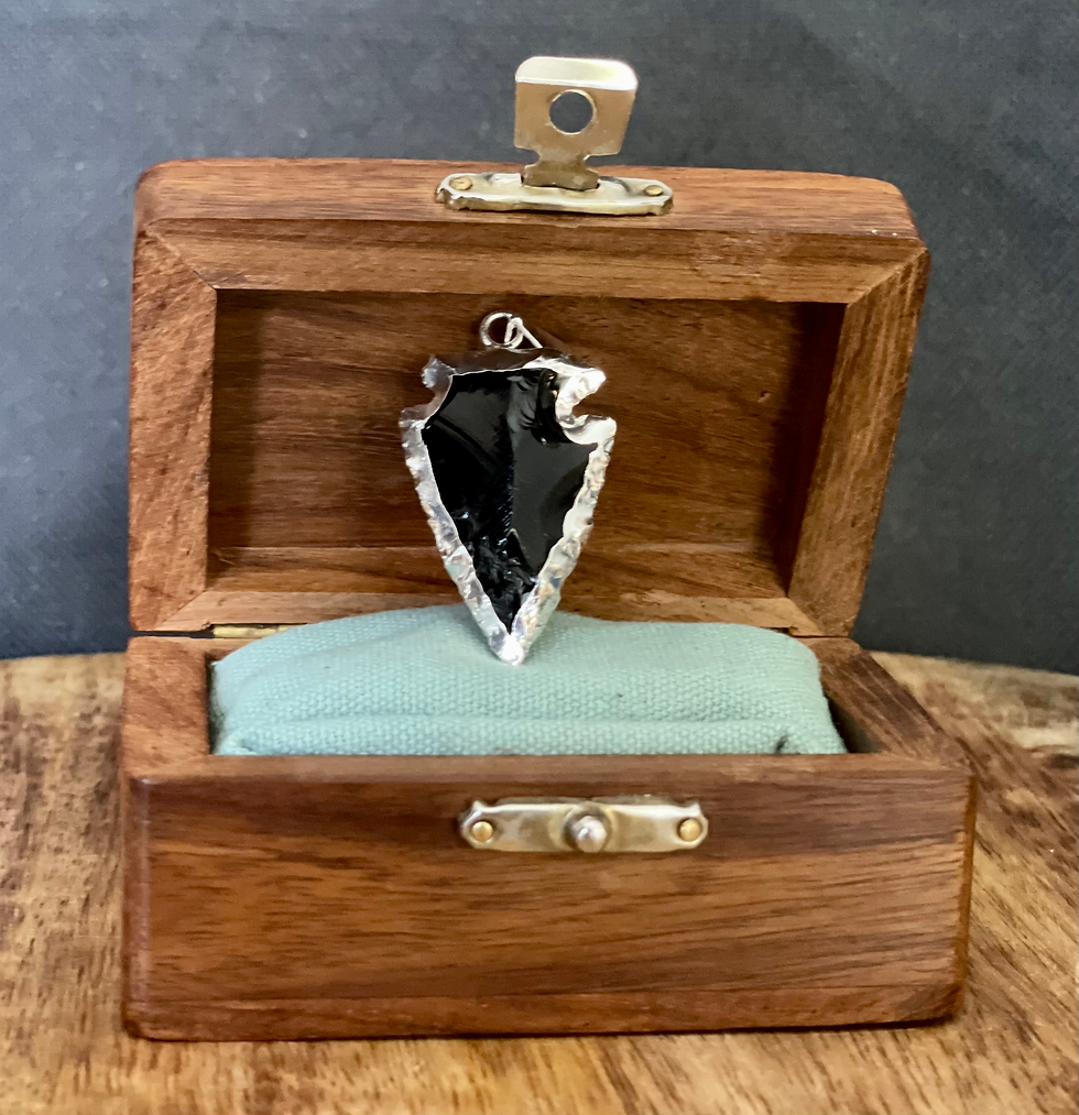 Miniature : Pendentif Pointe OBSIDIENNE NOIRE