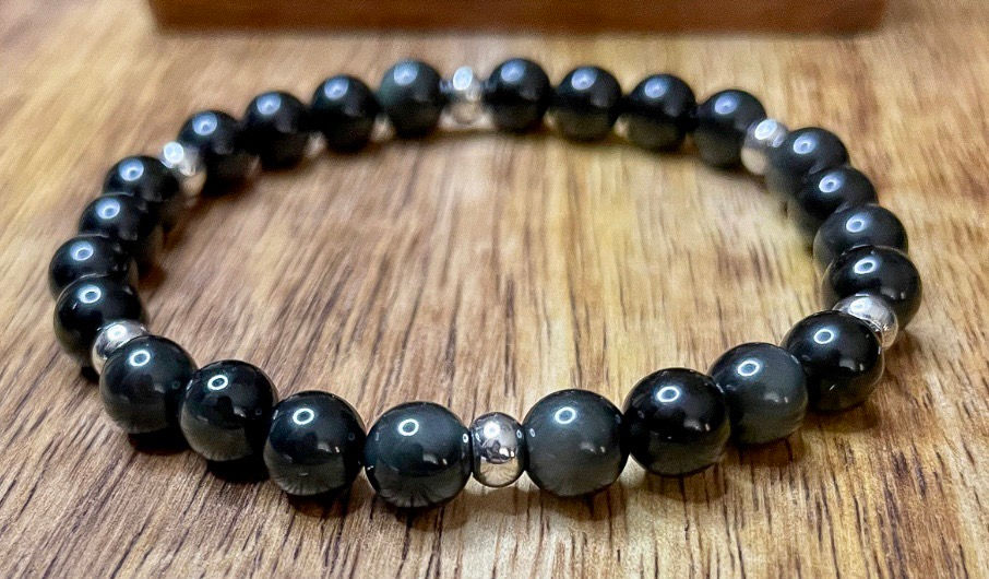 Miniature : Bracelet OBSIDIENNE OEIL CELESTE