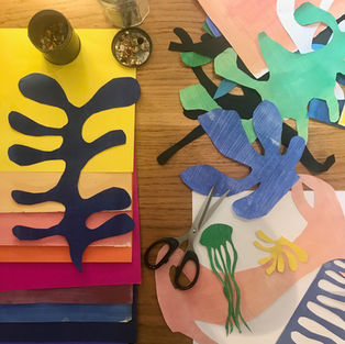 'Painting with Scissors’ - a creative session cutting and collaging your own Matisse inspired composition of under the sea!