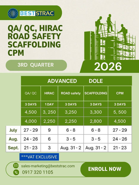 3rd Quarter 2026 Training Schedules