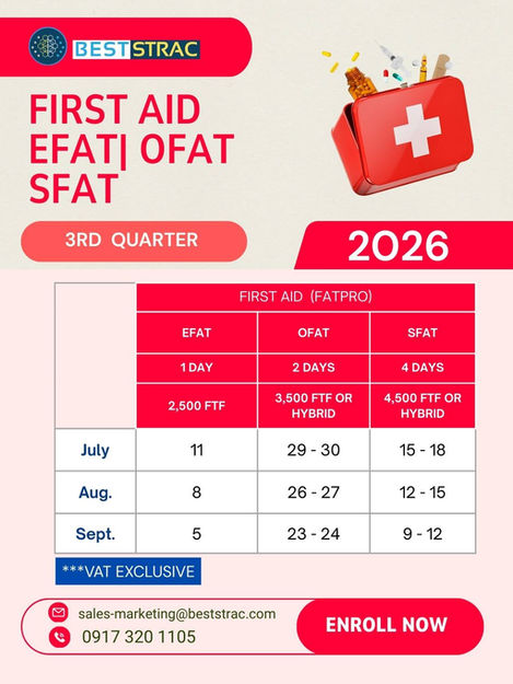 3rd Quarter 2026 Training Schedules