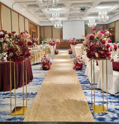 Banquet Aisle Styling by Jcraftyourevents